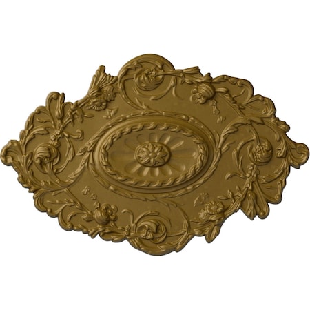 Strasbourg Ceiling Medallion, Hand-Painted Gold, 30 1/2"W x 20"H x 1 1/2"P